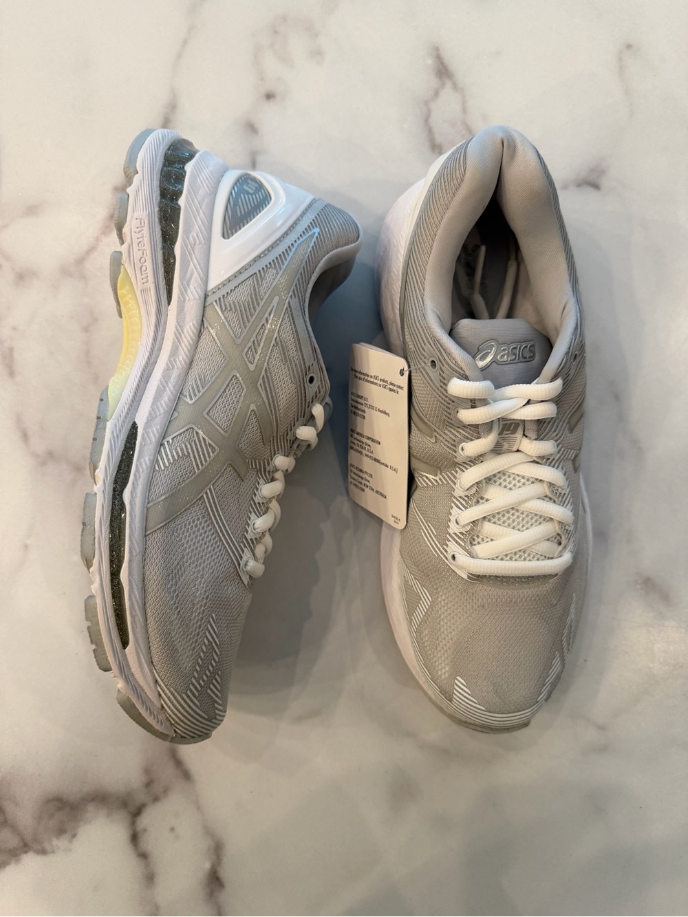 ASICS Glacier Gray & White Gel Nimbus 19 Running Sneaker
